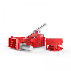 Horizontal hydraulic metal baler